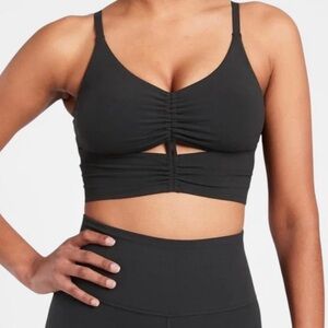 Athleta Black Cinch Longline Bra D-DD - Size Small
